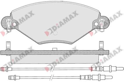 N09016 DIAMAX Комплект тормозных колодок, дисковый тормоз