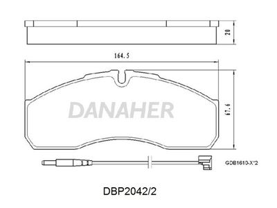 DBP20422 DANAHER Комплект тормозных колодок, дисковый тормоз