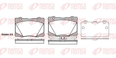 142202 REMSA Комплект тормозных колодок, дисковый тормоз