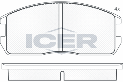 180497 ICER Комплект тормозных колодок, дисковый тормоз