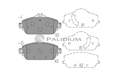 P11569 ASHUKI by Palidium Комплект тормозных колодок, дисковый тормоз