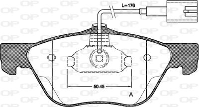 BPA058932 OPEN PARTS Комплект тормозных колодок, дисковый тормоз