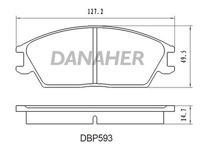 DBP593 DANAHER Комплект тормозных колодок, дисковый тормоз