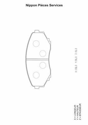 M360A46 NPS Комплект тормозных колодок, дисковый тормоз