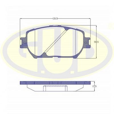 GBP088400 G.U.D. Комплект тормозных колодок, дисковый тормоз