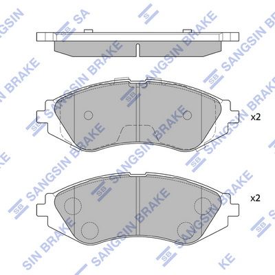 SP1077 Hi-Q Комплект тормозных колодок, дисковый тормоз