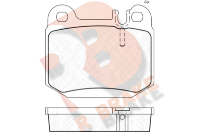 RB1391 R BRAKE Комплект тормозных колодок, дисковый тормоз