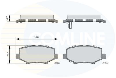 CBP36091 COMLINE Комплект тормозных колодок, дисковый тормоз