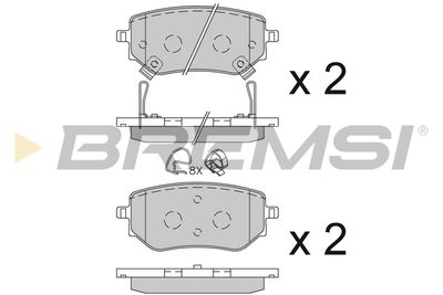 BP3843 BREMSI Комплект тормозных колодок, дисковый тормоз