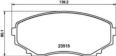 8DB355027611 HELLA Комплект тормозных колодок, дисковый тормоз