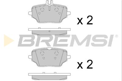 BP3879 BREMSI Комплект тормозных колодок, дисковый тормоз