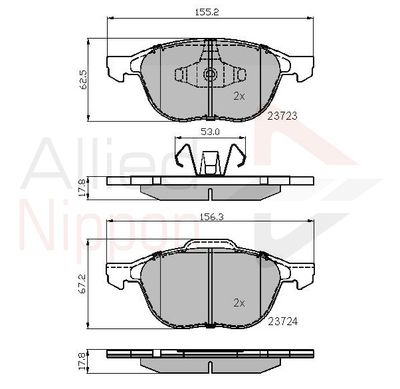 ADB01323 COMLINE Комплект тормозных колодок, дисковый тормоз