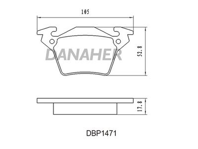 DBP1471 DANAHER Комплект тормозных колодок, дисковый тормоз