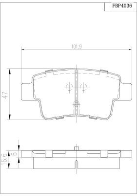 FBP4036 FI.BA Комплект тормозных колодок, дисковый тормоз