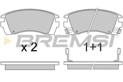 BP2575 BREMSI Комплект тормозных колодок, дисковый тормоз