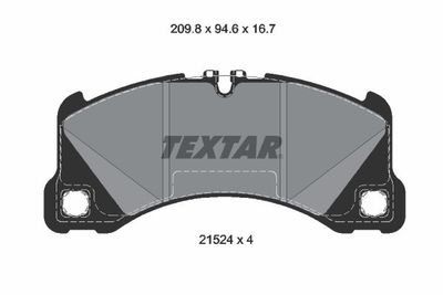 2152401 TEXTAR Комплект тормозных колодок, дисковый тормоз