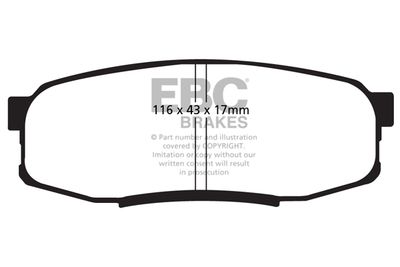 DP1816 EBC Brakes Комплект тормозных колодок, дисковый тормоз