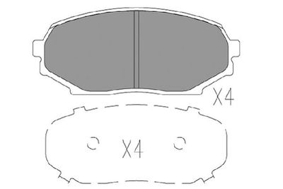 KBP5547 KAVO PARTS Комплект тормозных колодок, дисковый тормоз