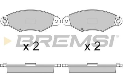 BP2749 BREMSI Комплект тормозных колодок, дисковый тормоз