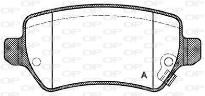 BPA095702 OPEN PARTS Комплект тормозных колодок, дисковый тормоз