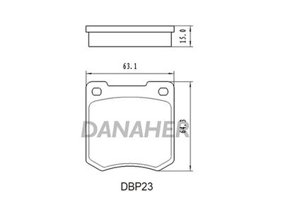 DBP23 DANAHER Комплект тормозных колодок, дисковый тормоз