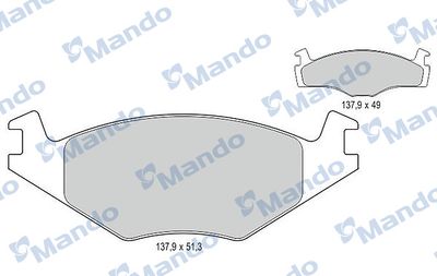 MBF015069 MANDO Комплект тормозных колодок, дисковый тормоз