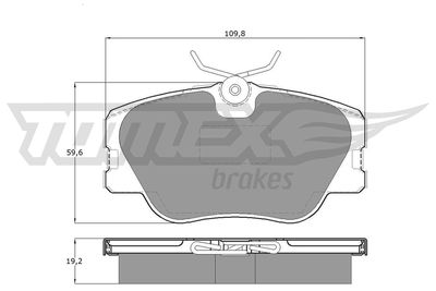 TX1021 TOMEX Brakes Комплект тормозных колодок, дисковый тормоз