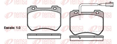 144401 REMSA Комплект тормозных колодок, дисковый тормоз