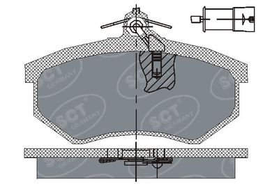 SP199PR SCT - MANNOL Комплект тормозных колодок, дисковый тормоз