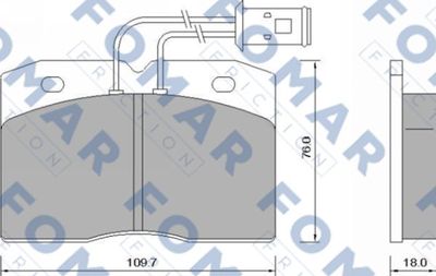 FO632681 FOMAR Friction Комплект тормозных колодок, дисковый тормоз