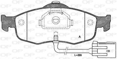 BPA043202 OPEN PARTS Комплект тормозных колодок, дисковый тормоз