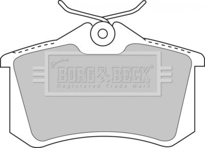 BBP1512 BORG & BECK Комплект тормозных колодок, дисковый тормоз
