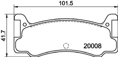 8DB355026721 HELLA Комплект тормозных колодок, дисковый тормоз