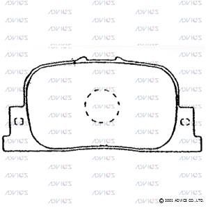 A2N066 ADVICS Комплект тормозных колодок, дисковый тормоз