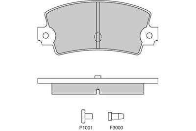 120114 E.T.F. Комплект тормозных колодок, дисковый тормоз