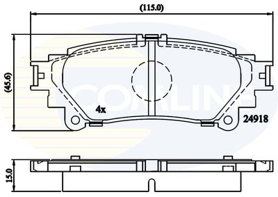 CBP06078 COMLINE Комплект тормозных колодок, дисковый тормоз