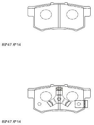 KD1517 ASIMCO Комплект тормозных колодок, дисковый тормоз