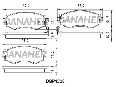 DBP1228 DANAHER Комплект тормозных колодок, дисковый тормоз