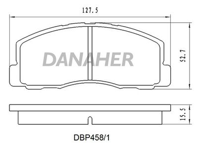 DBP4581 DANAHER Комплект тормозных колодок, дисковый тормоз