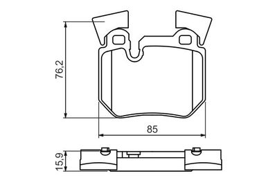 0986494421 BOSCH Комплект тормозных колодок, дисковый тормоз