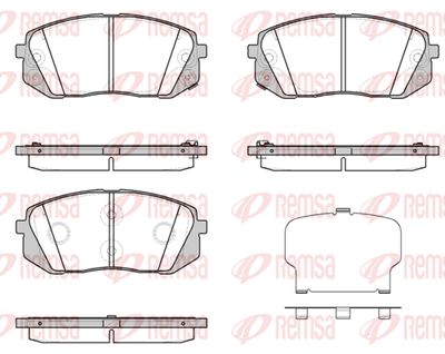 130243 REMSA Комплект тормозных колодок, дисковый тормоз
