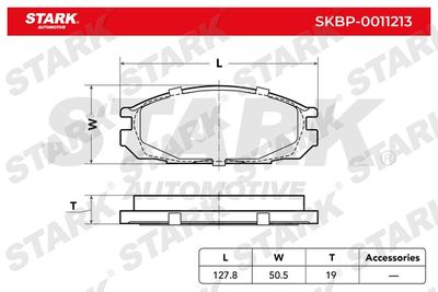SKBP0011213 Stark Комплект тормозных колодок, дисковый тормоз