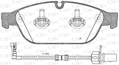 BPA144112 OPEN PARTS Комплект тормозных колодок, дисковый тормоз