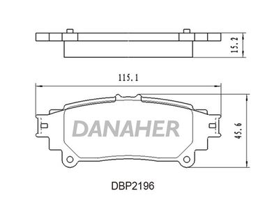 DBP2196 DANAHER Комплект тормозных колодок, дисковый тормоз