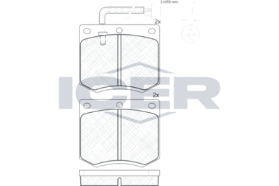 180402 ICER Комплект тормозных колодок, дисковый тормоз