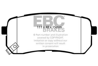 DP61814 EBC Brakes Комплект тормозных колодок, дисковый тормоз