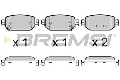 BP3768 BREMSI Комплект тормозных колодок, дисковый тормоз