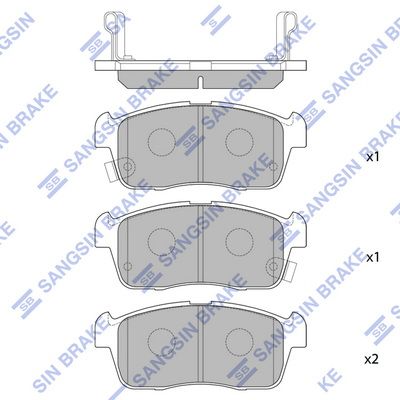 SP1549 Hi-Q Комплект тормозных колодок, дисковый тормоз