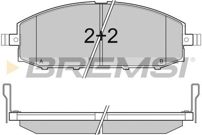 BP3007 BREMSI Комплект тормозных колодок, дисковый тормоз