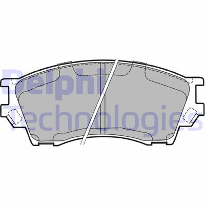 LP1063 DELPHI Комплект тормозных колодок, дисковый тормоз